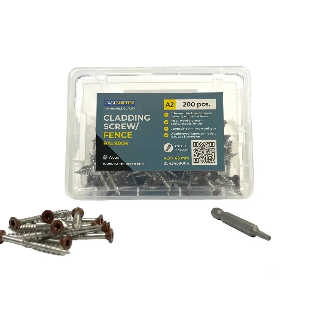 Cladding / Fence Screw A2 4.3×45 — Terra Brown