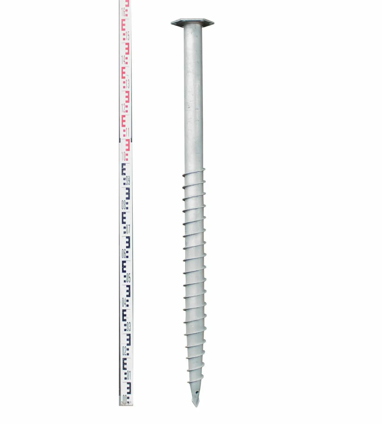 Ground Screw Type M 68x1600x2.0 M18x120 HDG